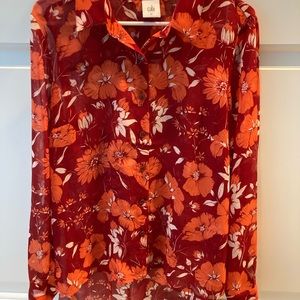 CAbi floral blouse